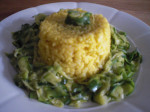 timballo di riso giallo con zucchine