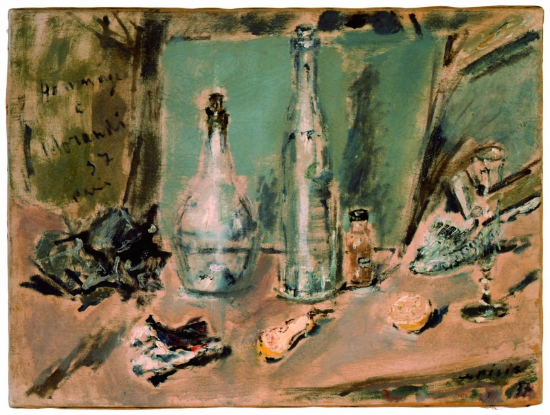 Filippo De Pisis, Hommage à Morandi, 1937, olio su tela, 54x72, Diocesi di Piacenza Bobbio