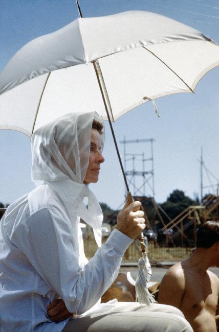 ENGLAND. London. US actress Katharine HEPBURN during the filming of "Suddenly Last Summer". 1959.