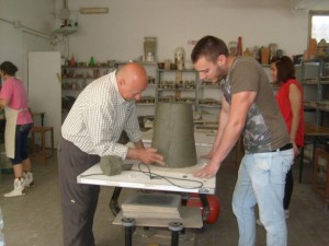 Il laboratorio di ceramica dell'associazione