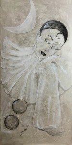 Simoneschi Pierrot- acrilico su tela 50 x 100_web