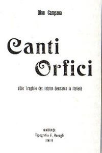 copertina canti orfici