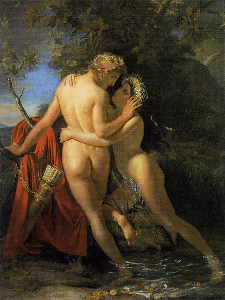 François-Joseph Navez, la ninfa Salmace ed Ermafrodito, 1829 . Fonte: Wikipedia.it