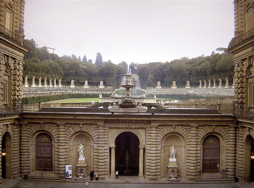 Palazzo Pitti, vista sul Giardino di Boboli. fonte: