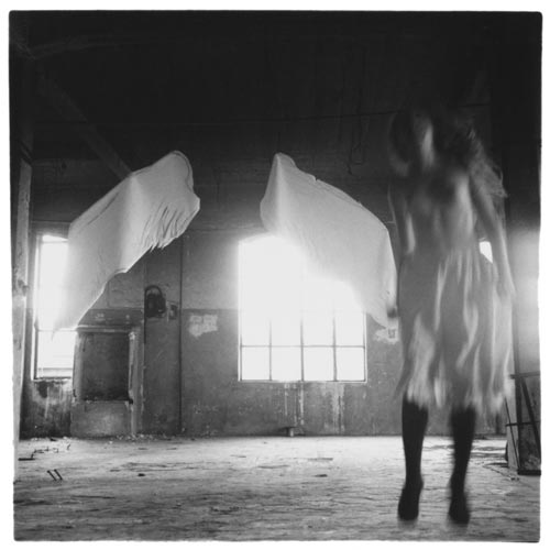 Francesca Woodman, From Angel series, Rome, 1977 © Courtesy George and Betty Woodman