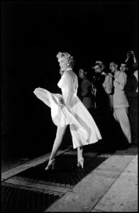 USA. New York. 1954. Marilyn MONROE during the filming of "The Seven Year Itch".