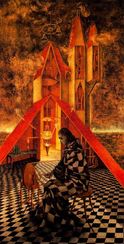 Remedios Varo - La Ciencia Inutil o El Alquimista, 1955